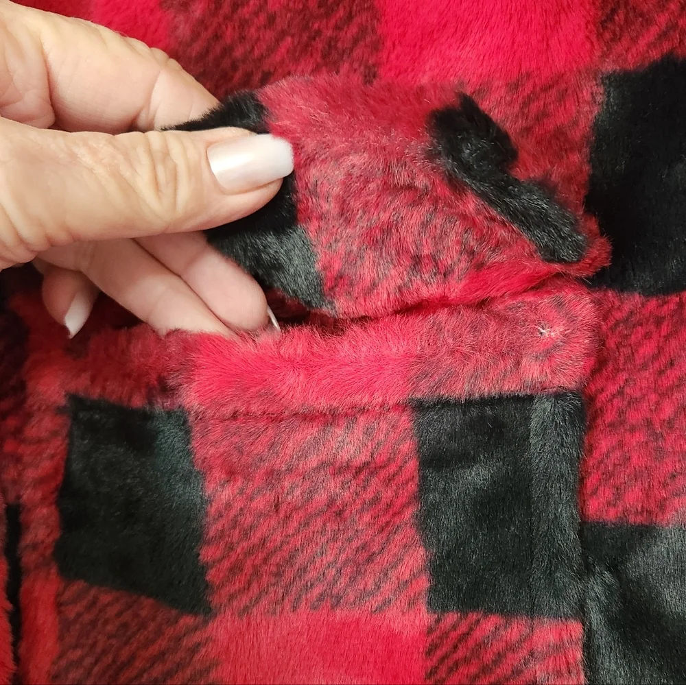 Cato Collared Red Buffalo Plaid Super Soft Jacket Size L